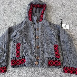 NWT! Jack BB Dakota Hooded Fleece Knit Cotton Lined Jacket Fall ‘09 Size M